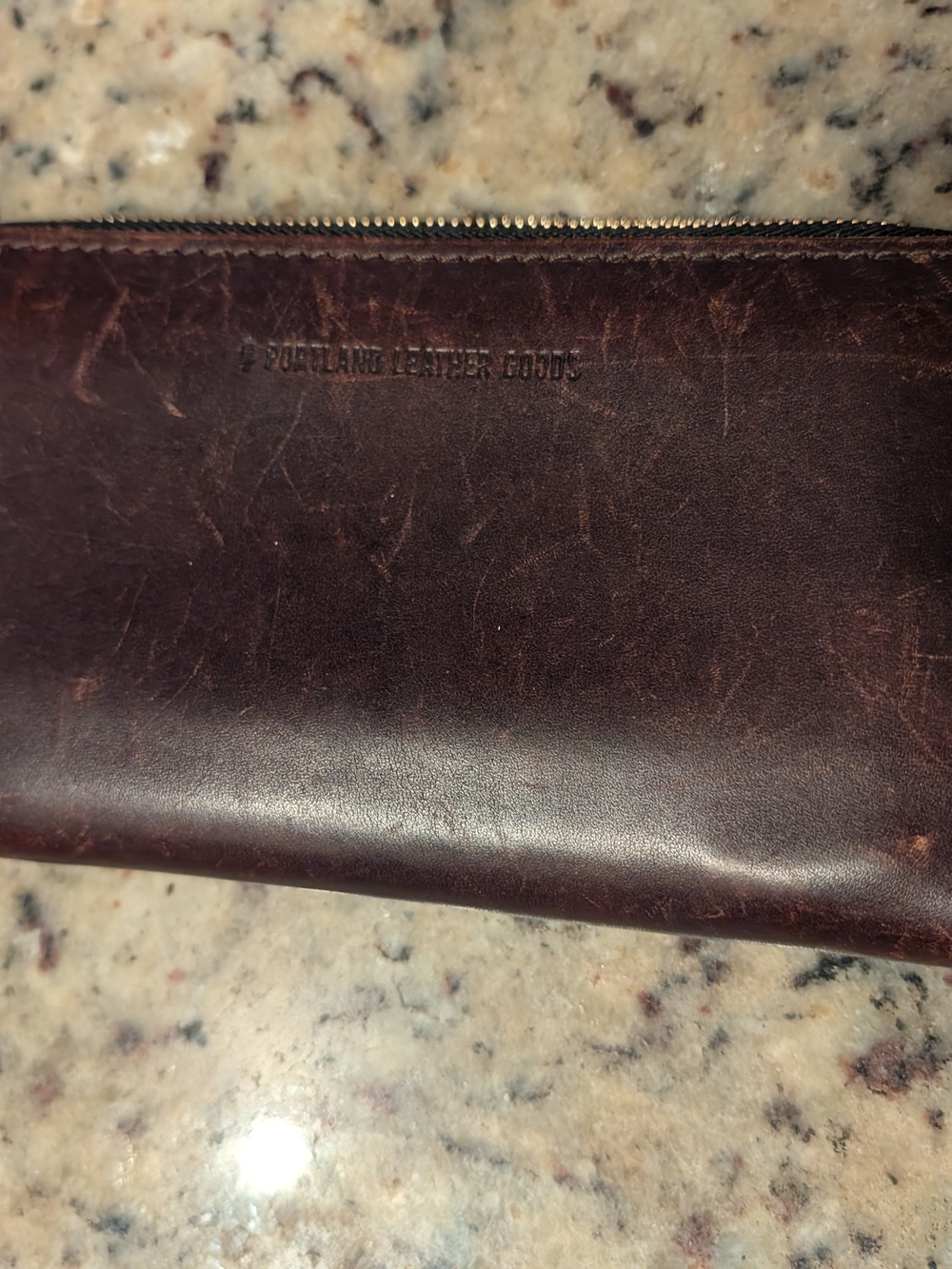 Portland Leather Brown Leathe Zip Wallet